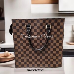 #0240-1115 LOUIS VUITTON DAMIER EBENE PLAT SAC